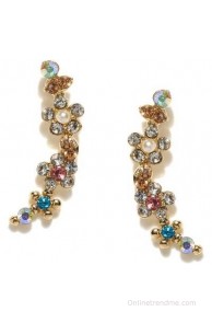 DressBerry Premium Crystal Metal Stud Earring